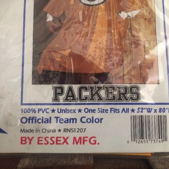 NFL Packers GAMEDAY Poncho Adult Waterproof PVC - Picture 8 of 8